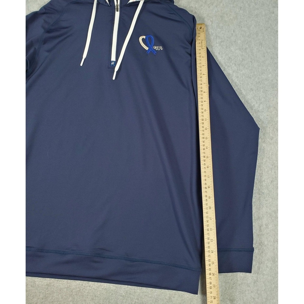 Swannies Hoodie Mens XL Blue 1/4 Zip Lightweight Stretch Golf Pullover Top - Picture 9 of 13